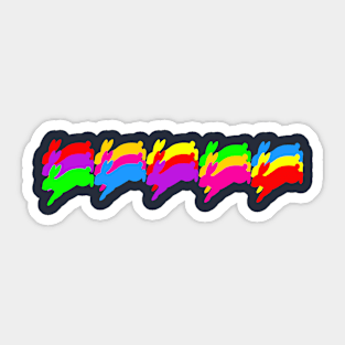 Rabbit Rainbow Sticker